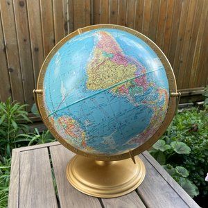 Pre Soviet (USSR) Break-up Vintage World Globe, 12 inch Diameter, 360 degree